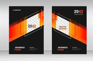 Corporate Modern Business Book Cover Designvorlage in A4. kann für Broschüren, Buchcover, Geschäftsberichte, Unternehmenspräsentationen, Portfolios, Flyer, Magazine, Poster, Banner, Websites verwendet werden. vektor