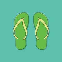 Flip-Flops-Vektor-Symbol-Illustration. Sandalenschuhe Vektor. flacher karikaturstil geeignet für web-landingpage, banner, flyer, aufkleber, tapete, hintergrund vektor