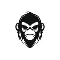 gorilla huvud vektor design för logotyp ikon