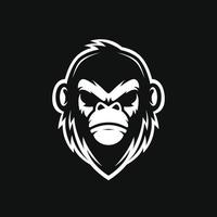 gorilla huvud vektor design för logotyp ikon