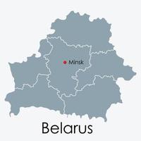 Vitryssland karta frihandsteckning på vit bakgrund. vektor