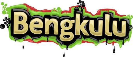 Bengkulu schreiben Vektordesign auf weißem Hintergrund