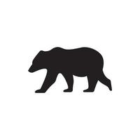 björn siluett vektor ikon