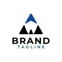 triangel affärsman med pil upp logotyp design vektor