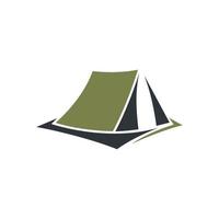 einfacher Zelt-Camping-Logo-Design-Vektor vektor