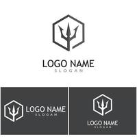 Dreizack Logo Vorlage Vektor Symbol Illustration Design