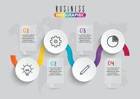 Infografik-Element mit vier Optionen vektor