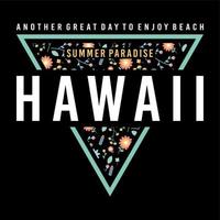 Hawaii Sommer Paradies Dreieck Abzeichen vektor