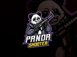 panda maskot sport logotyp design vektor