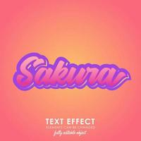 sakura rosa premium textstil vektor