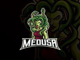 Medusa-Maskottchen-Sport-Logo-Design vektor