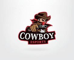 cowboy esports logotypdesign vektor