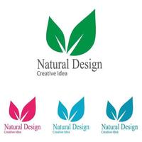 Blattikone Vektorillustration Design Logo Vorlage vektor