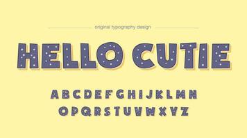 Lila prickmönster typografi vektor