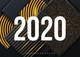 2020 gratulationskort bakgrundsmall vektor