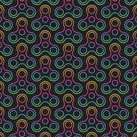 Färgglada Line Fidget Spinner Seamless Pattern vektor