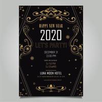 Party-Plakatschablone des neuen Jahres im Entwurf vektor