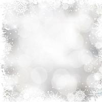 Weihnachtshintergrund mit Schneeflockerand vektor