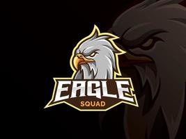 eagle maskot sport logotyp design vektor