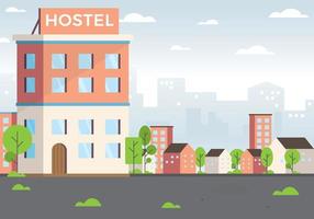 hotell och byggnad vektor illustration