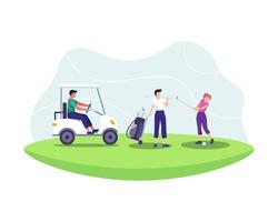 golfsport-illustrationskonzept vektor