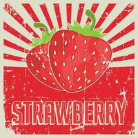 Strawberry Vintage Retro Signage vektor