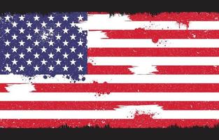 Distressed amerikanische Flagge mit Grunge-Effekt vektor