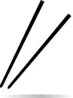 Stäbchen-Symbol. Essstäbchen-Symbol. Essstäbchen unterzeichnen. vektor