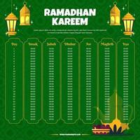 Monatlicher Ramadan-Kalender vektor