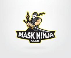 ninja esports logotypdesign vektor