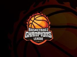 Basketball-Sport-Logo-Design vektor