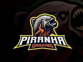 piranha esports logotyp vektor