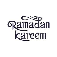 ramadan kareem handgeschriebener schriftzug. ramadan kareem typografie vektordesign für grußkarten und poster. designvorlage feier. Vektor-Illustration vektor