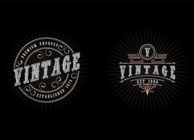 märke vintage stil logotyp formgivningsmall vektor