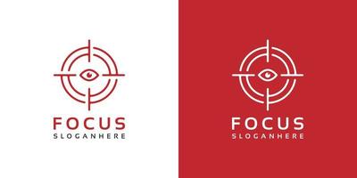 Augenziel-Fadenkreuz-Fokus-Logo-Design vektor