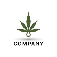 Cannabis-Blatt-Logo-Vektor vektor