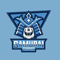 Samurai-Bären-Maskottchen-Logo vektor