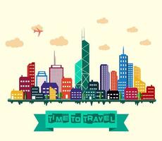 vektor illustration av chicago city skyline