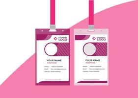 Office-ID-Karte Farbe rosa Vorlage vektor