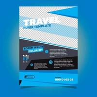 Corporate Flyer Template Design mit diagonalen Design vektor