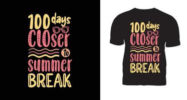 Sommer-Typografie-T-Shirt-Design vektor