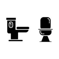 toiletten- und toilettenschüsselsymbole vektor
