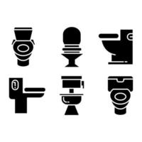 Toilettenschüssel-Symbole vektor