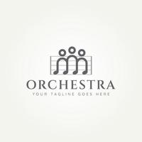 Orchester einfaches minimalistisches Logo vektor