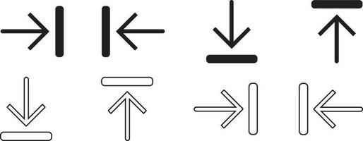 Pfeile-Symbole. Pfeilsymbol. Sammlung von Pfeilvektoren. Pfeil. Mauszeiger. moderne einfache Pfeile. Vektor-Illustration. vektor