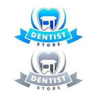 Logo-Designvorlage für Zahnarztgeschäfte vektor