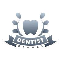 Entwurfsvorlage für das Logo der Zahnarztschule vektor