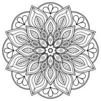 vektor abstrakt mandala mönster. konst på väggen. målarbok spetsmönster tatueringen. design för en tapetfärg skjorta och kakeldesign, dekorativ cirkelprydnad i etnisk orientalisk stil