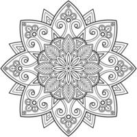 vektor abstrakt mandala mönster. konst på väggen. målarbok spetsmönster tatueringen. design för en tapetfärg skjorta och kakeldesign, dekorativ cirkelprydnad i etnisk orientalisk stil