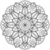 Vektor abstrakte Mandala-Muster. Kunst an der Wand. Malbuch Spitzenmuster das Tattoo. Design für ein Tapetenfarbenhemd und Fliesenaufkleberdesign, dekoratives Kreisornament im orientalischen Ethnostil